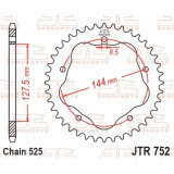 Kit chaîne EK/JT 525 ZVX3 - 15/42-104 - Couronne alu standard - Necessite un porte couronne JT SPROCKETS