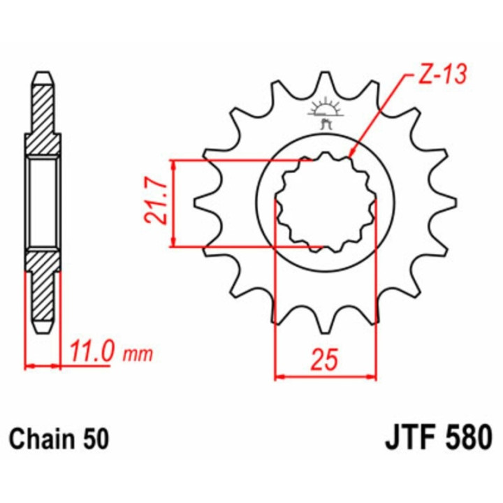 Kit chaîne EK/JT 530SRX2 15/46 - couronne standard