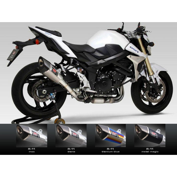 Silencieux YOSHIMURA R-11 titane bleu Suzuki GSR750