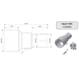 Tube de raccordement MIVV 55 - 32 mm