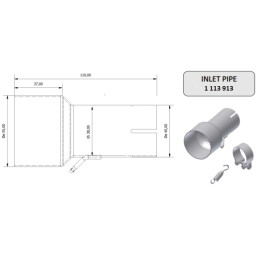 Tube de raccordement MIVV 55 - 38 mm