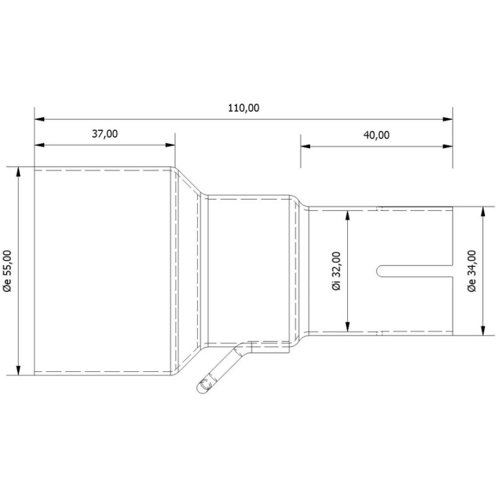 Tube de raccordement MIVV 55 - 32 mm