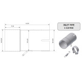Tube de raccordement MIVV 55 - 51 mm