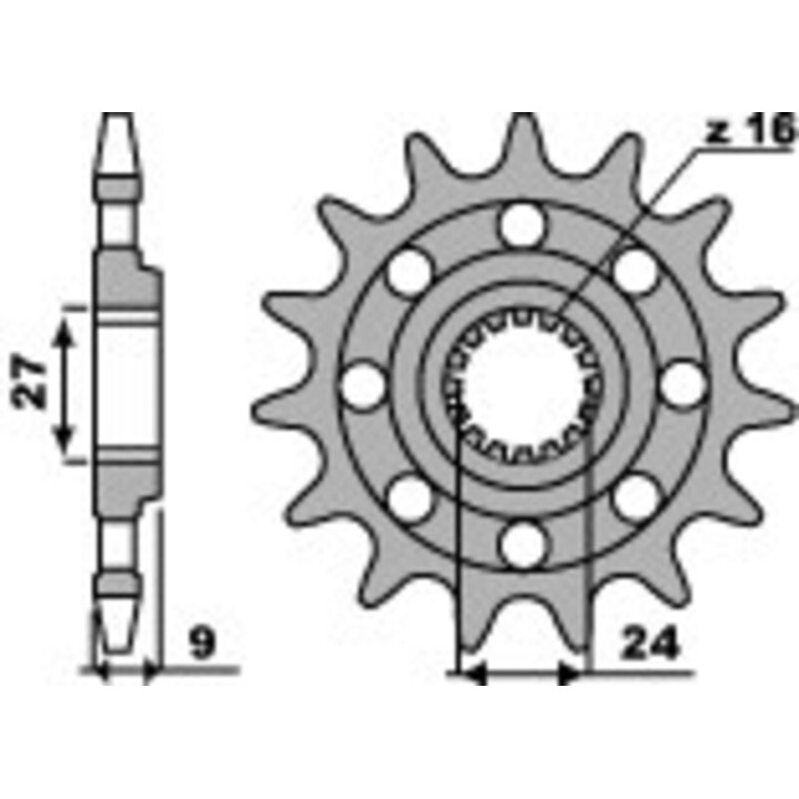 Kit chaîne EK/PBR 520 ZVX3 - 17/42-114 - Couronne alu renforcé