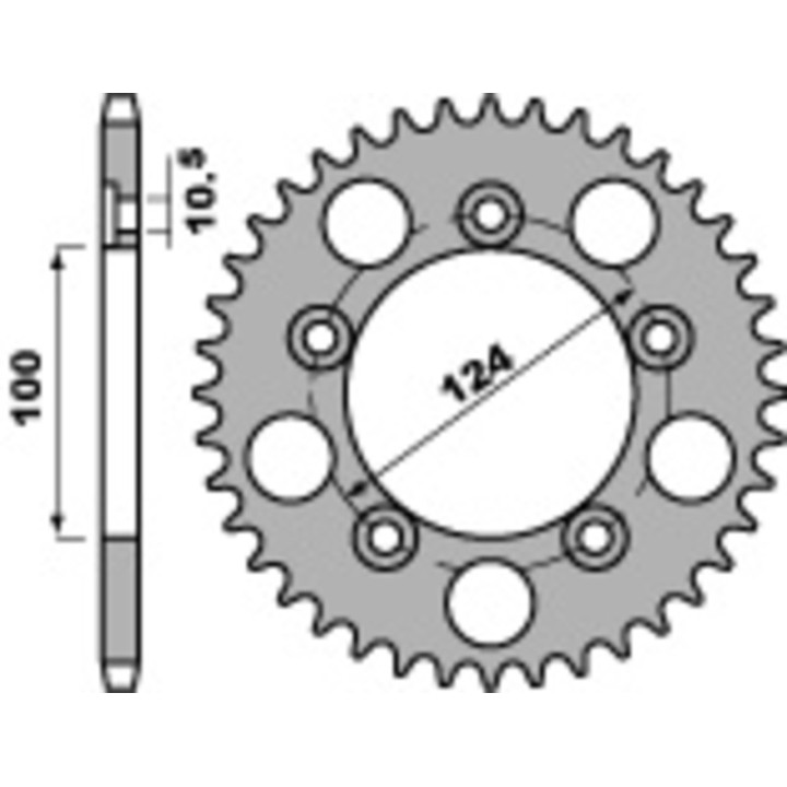 Kit chaîne EK/PBR 525 ZVX3 - 15/36-96 - Couronne acier standard