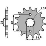 Kit chaîne EK/PBR 530 SRX2 - 15/44-108 - Couronne acier standard