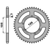 Kit chaîne EK/PBR 428 DEH - 14/50-128 - Couronne acier standard