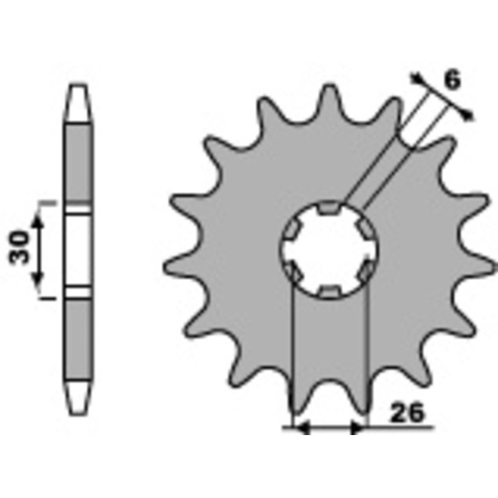 Kit chaîne EK/PBR 530 SRX2 - 17/33-104 - Couronne acier standard