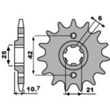 Kit chaîne EK/PBR 530 SRX2 - 16/40-100 - Couronne acier standard