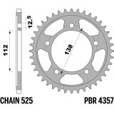 Kit chaîne EK/PBR 525 ZVX3 - 16/42-114 - Couronne acier standard