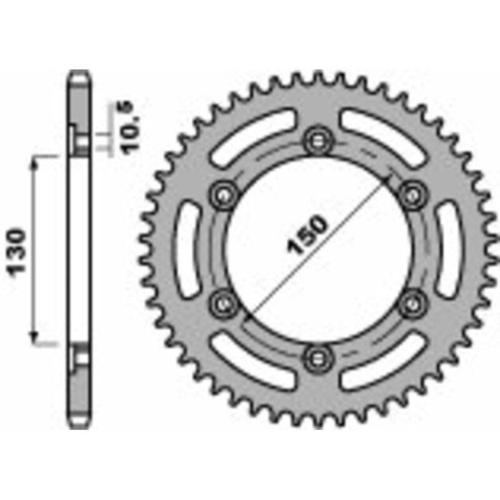 Kit chaîne EK/PBR 520 SRX2 - 16/46-118 - Couronne acier standard