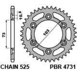 Kit chaîne EK/PBR 525 SRX2 - 15/43-114 - Couronne acier standard