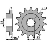 Kit chaîne EK/PBR 525 ZVX3 - 15/39-98 - Couronne alu renforcé