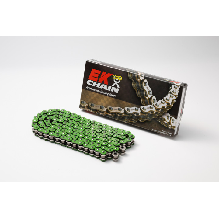 Chaine de transmission EK CHAIN 525 MVXZ2 - Joints Qx-Ring - attache à riveter