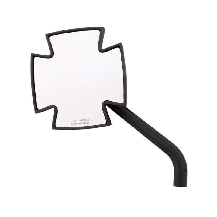 Rétroviseur sur guidon HIGHSIDER pro Iron Cross - noir