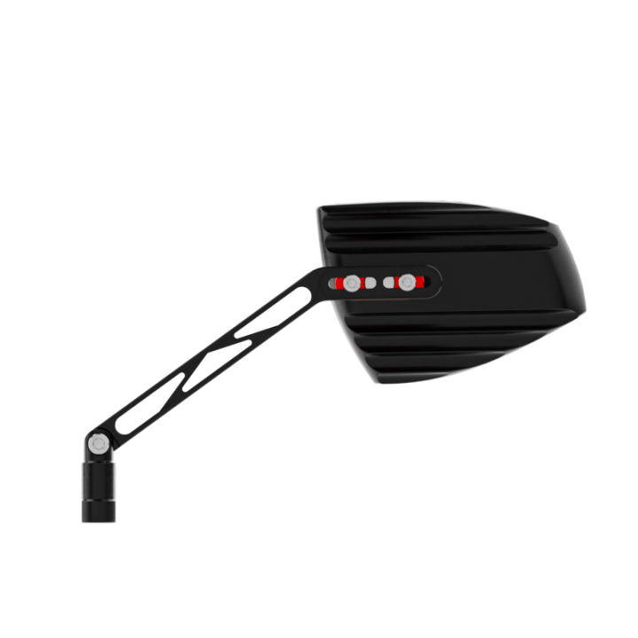 Rétroviseur sur guidon HIGHSIDER pro Wave - noir/rouge