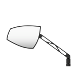 Rétroviseur sur guidon HIGHSIDER pro Wave - noir/rouge