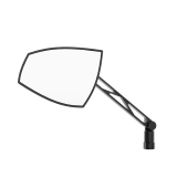 Rétroviseur sur guidon HIGHSIDER pro Wave - noir/rouge
