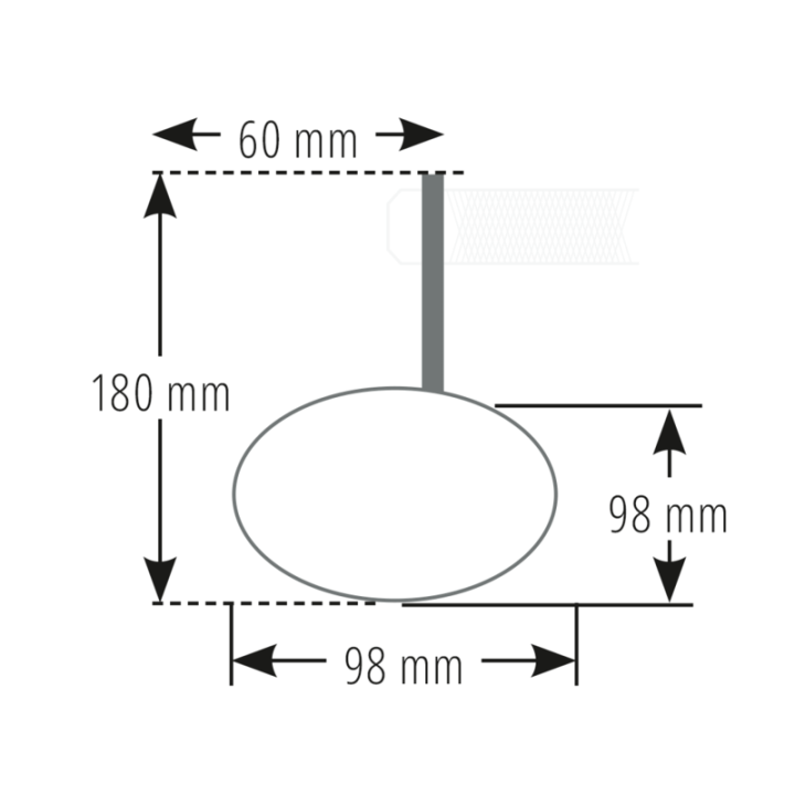 Rétroviseur d'embout de guidon HIGHSIDER pro Conero long – noir – à l'unité