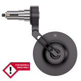 Rétroviseur d'embout de guidon HIGHSIDER pro Conero-XS court – noir mat – à l'unité