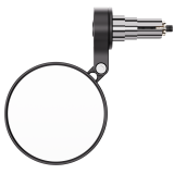 Rétroviseur d'embout de guidon HIGHSIDER pro Conero-XS court – noir mat – à l'unité