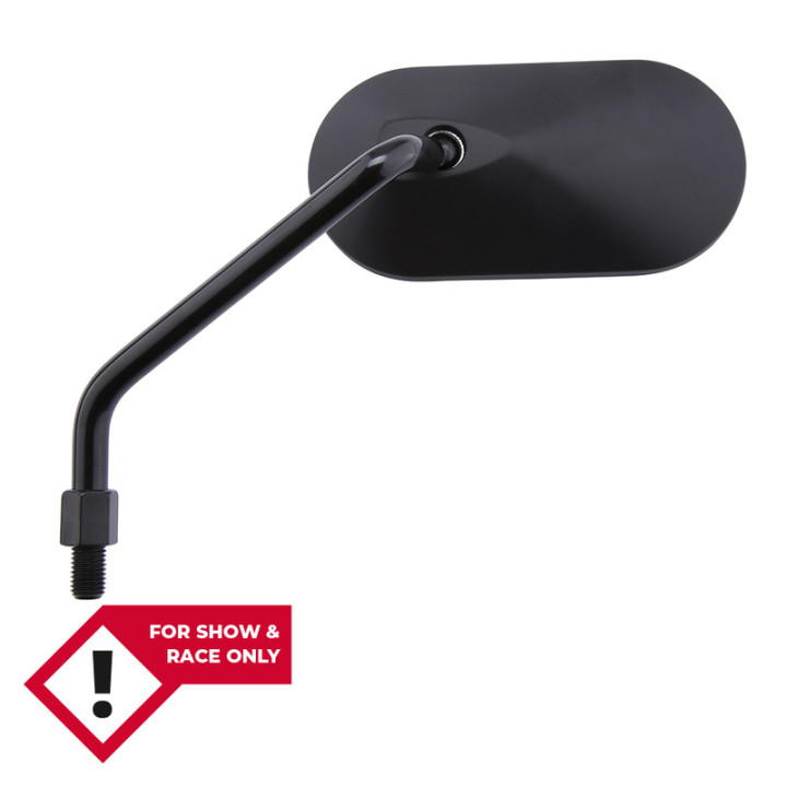 Rétroviseur sur guidon HIGHSIDER smart Agila ovale - côté gauche - non homologué E - noir