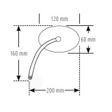 Rétroviseur sur guidon HIGHSIDER smart Agila ovale - côté droit - non homologué E - noir