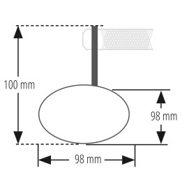 Rétroviseur d'embout de guidon HIGHSIDER pro Conero court – noir – à l'unité