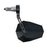 Rétroviseur d'embout de guidon HIGHSIDER pro Stealth-X5 EVO court – noir mat – à l'unité