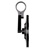 Rétroviseur d'embout de guidon HIGHSIDER pro Conero court – noir – à l'unité