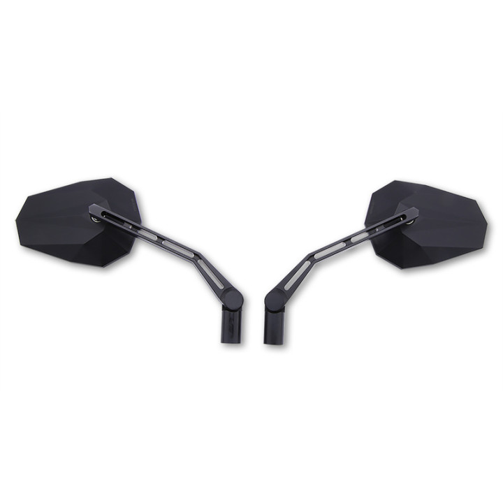 Rétroviseur de guidon HIGHSIDER pro Stealth-X1 – noir – la paire