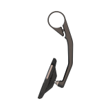 Rétroviseur d'embout de guidon HIGHSIDER pro Victory-Blast long – noir mat – à l'unité