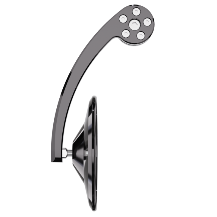 Rétroviseur d'embout de guidon HIGHSIDER pro Montana -EVO – noir – à l'unité