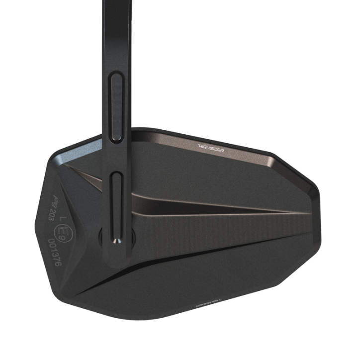 Rétroviseur d'embout de guidon HIGHSIDER pro Victory-Blast long – noir mat – à l'unité