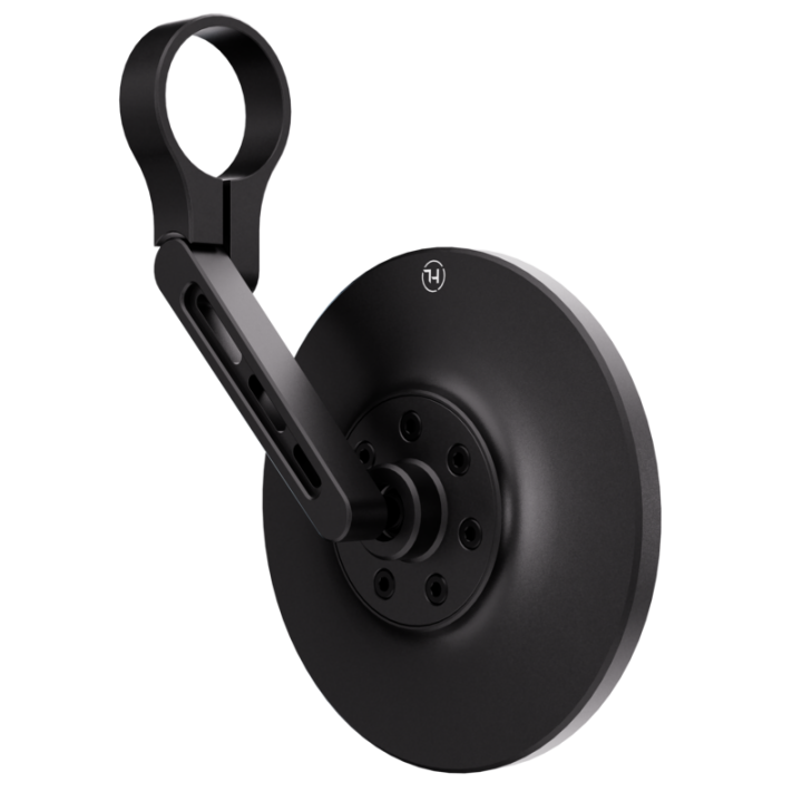 Rétroviseur d'embout de guidon HIGHSIDER pro Conero Black-Edition court – noir mat – à l'unité