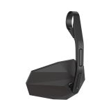 Rétroviseur d'embout de guidon HIGHSIDER pro Stealth-X6 long – noir mat – à l'unité