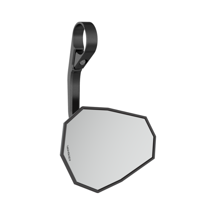 Rétroviseur d'embout de guidon HIGHSIDER pro Stealth-X6 long – noir mat – à l'unité