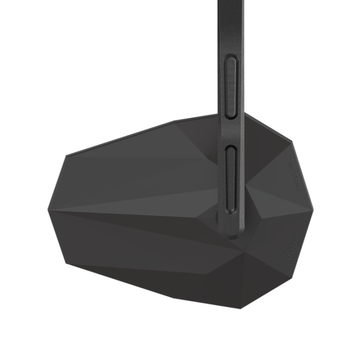 Rétroviseur d'embout de guidon HIGHSIDER pro Stealth-X6 long – noir mat – à l'unité