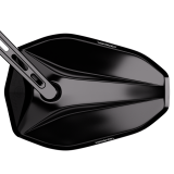 Rétroviseur d'embout de guidon HIGHSIDER pro Victory court – noir – à l'unité