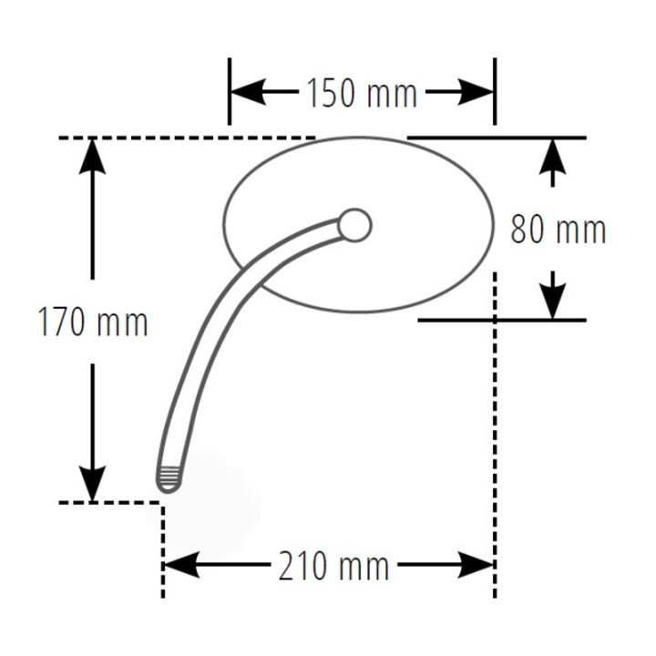 Rétroviseur de guidon HIGHSIDER smart Virago - chrome