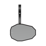 Rétroviseur d'embout de guidon HIGHSIDER smart Straight long - noir