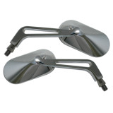 Rétroviseur de guidon HIGHSIDER smart ovale - chrome