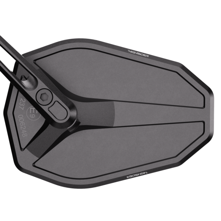 Rétroviseur d'embout de guidon HIGHSIDER pro Victory-Slim court – noir mat – à l'unité