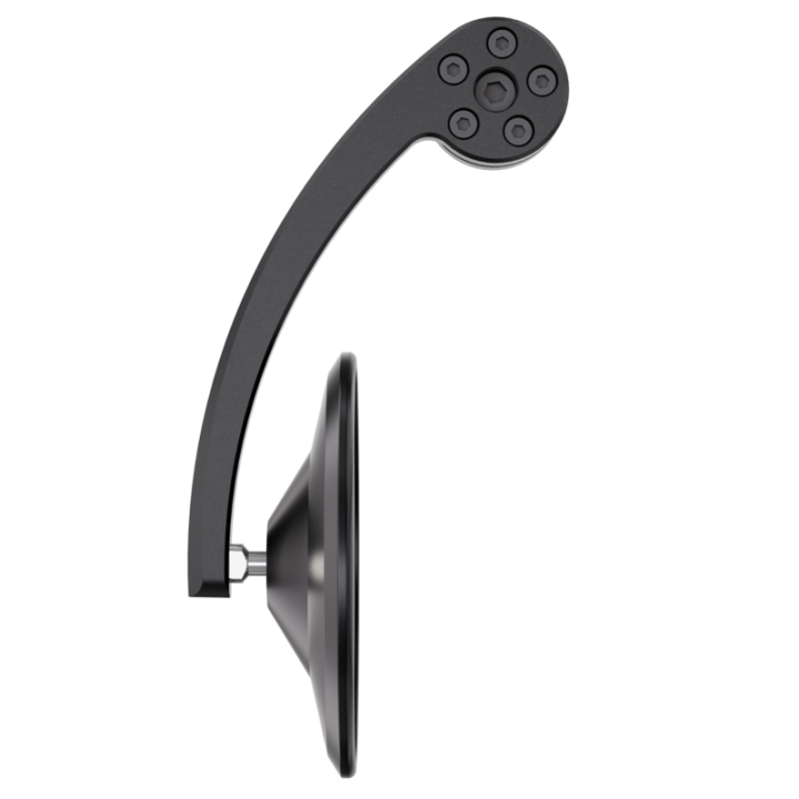 Rétroviseur d'embout de guidon HIGHSIDER pro Montana-Blast EVO – noir mat – à l'unité