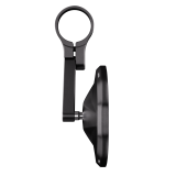 Rétroviseur d'embout de guidon HIGHSIDER pro Victory-Blast court – noir mat – à l'unité