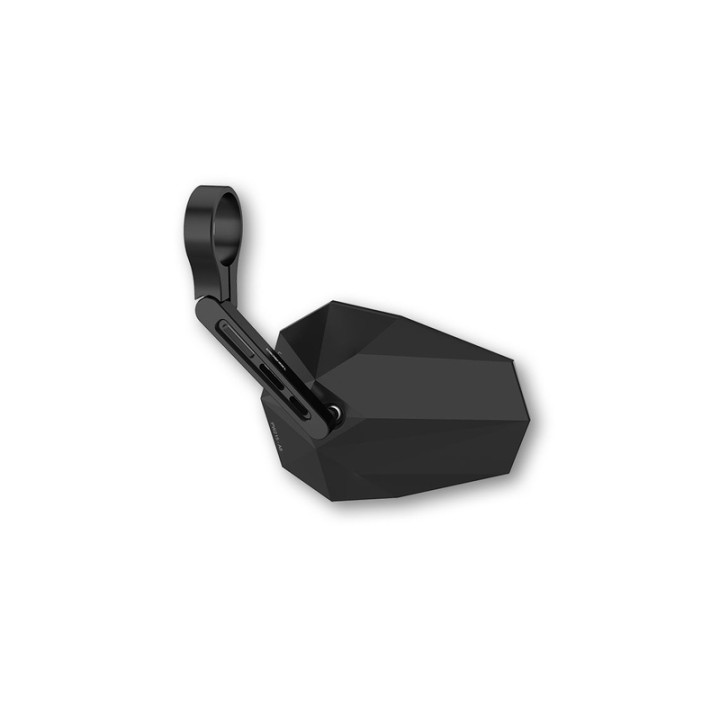 Rétroviseur d'embout de guidon HIGHSIDER pro Stealth-X5 court – noir mat – à l'unité