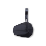 Rétroviseur d'embout de guidon HIGHSIDER pro Stealth-X5 court – noir mat – à l'unité