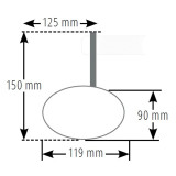 Rétroviseur d'embout de guidon HIGHSIDER pro Stealth-X5 court – noir mat – à l'unité