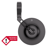 Rétroviseur d'embout de guidon HIGHSIDER pro Conero-XS court – noir mat – à l'unité