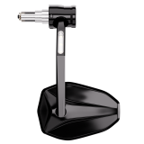 Rétroviseur d'embout de guidon HIGHSIDER pro Victory-Rim avec clignotant et feu de position LED - noir - l'unité